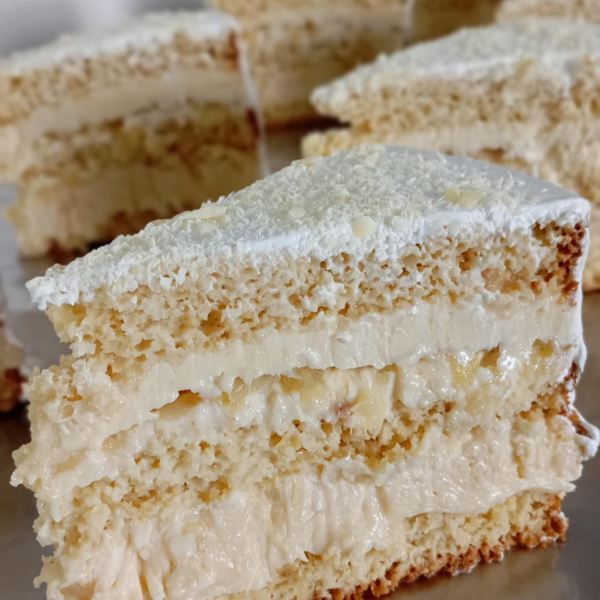 Bolo Massa Branca - Delicias em Camadas